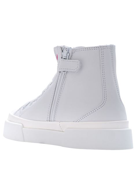 Scarpe bambina bianco/rosa in pelle DOLCE E GABBANA | D11084BIANCO/ROSA
